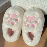 Maxbell Cute Winter Slippers Indoor On Warm Adults Fall Kids S White