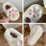 Maxbell Cute Winter Slippers Indoor On Warm Adults Fall Kids L White