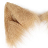 Maxbell Faux Fur Cat Ears and Tail Set Costume Fancy Dress Gift for Stage Shows Khaki