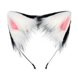 Maxbell Faux Fur Cat Ears and Tail Set Costume Fancy Dress Gift for Stage Shows Black White