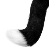 Maxbell Faux Fur Cat Ears and Tail Set Costume Fancy Dress Gift for Stage Shows Black White