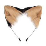 Maxbell Faux Fur Cat Ears and Tail Set Costume Fancy Dress Gift for Stage Shows Black Yellow