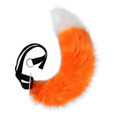 Maxbell Faux tail fox Furry Easy wearing Clip Ears for Women Teen Halloween Orange White