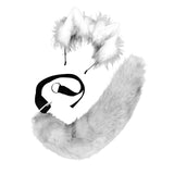 Maxbell Faux tail fox Furry Easy wearing Clip Ears for Women Teen Halloween White Black