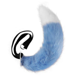 Maxbell Faux tail fox Furry Easy wearing Clip Ears for Women Teen Halloween Blue White