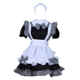 Maxbell Maid Costume Women Girls White Apron Dress Maid Dress Gothic Lolita Dresses XXL