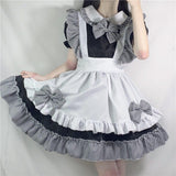 Maxbell Maid Costume Women Girls White Apron Dress Maid Dress Gothic Lolita Dresses XXL