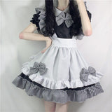Maxbell Maid Costume Women Girls White Apron Dress Maid Dress Gothic Lolita Dresses XXL