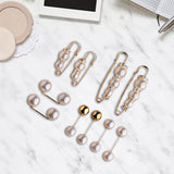 Maxbell 10Pcs Women Brooch Pins Shawl Clips Collar Safety Pin for Clothes