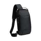 Maxbell Sling Bag for Men with Lock Backpack Handbag for Cycling Camping Travelling Black