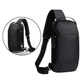 Maxbell Sling Bag for Men with Lock Backpack Handbag for Cycling Camping Travelling Black