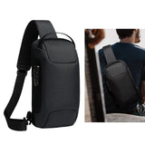 Maxbell Sling Bag for Men with Lock Backpack Handbag for Cycling Camping Travelling Black