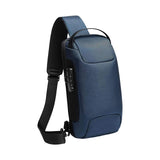 Maxbell Sling Bag for Men with Lock Backpack Handbag for Cycling Camping Travelling Blue