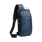 Maxbell Sling Bag for Men with Lock Backpack Handbag for Cycling Camping Travelling Blue