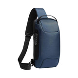 Maxbell Sling Bag for Men with Lock Backpack Handbag for Cycling Camping Travelling Blue