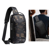 Maxbell Sling Bag for Men with Lock Backpack Handbag for Cycling Camping Travelling Camouflage