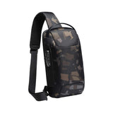 Maxbell Sling Bag for Men with Lock Backpack Handbag for Cycling Camping Travelling Camouflage