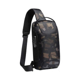 Maxbell Sling Bag for Men with Lock Backpack Handbag for Cycling Camping Travelling Camouflage