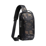 Maxbell Sling Bag for Men with Lock Backpack Handbag for Cycling Camping Travelling Camouflage