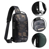 Maxbell Sling Bag for Men with Lock Backpack Handbag for Cycling Camping Travelling Camouflage