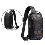 Maxbell Sling Bag for Men with Lock Backpack Handbag for Cycling Camping Travelling Camouflage