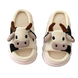Maxbell Linen Cotton Slippers Open Toe Non Slip Sho Comfortable for Bedroom 40-41
