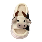 Maxbell Linen Cotton Slippers Open Toe Non Slip Sho Comfortable for Bedroom 40-41