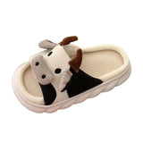 Maxbell Linen Cotton Slippers Open Toe Non Slip Sho Comfortable for Bedroom 40-41