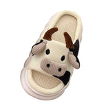 Maxbell Linen Cotton Slippers Open Toe Non Slip Sho Comfortable for Bedroom 40-41