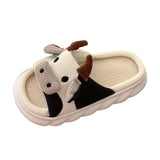 Maxbell Linen Cotton Slippers Open Toe Non Slip Sho Comfortable for Bedroom 40-41