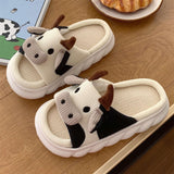 Maxbell Linen Cotton Slippers Open Toe Non Slip Sho Comfortable for Bedroom 40-41
