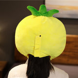 Maxbell Fruits Hat Plush Cartoon Performing Props Funny Comfortable Warm Decorations