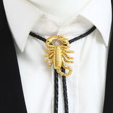 Maxbell Alloy Bolo Tie Adjustable Costume Retro Style Rope Cowboy for Women Men Gold