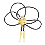 Maxbell Alloy Bolo Tie Adjustable Costume Retro Style Rope Cowboy for Women Men Gold