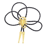 Maxbell Alloy Bolo Tie Adjustable Costume Retro Style Rope Cowboy for Women Men Gold