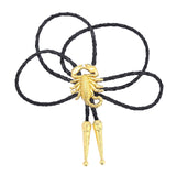 Maxbell Alloy Bolo Tie Adjustable Costume Retro Style Rope Cowboy for Women Men Gold
