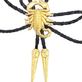 Maxbell Alloy Bolo Tie Adjustable Costume Retro Style Rope Cowboy for Women Men Gold