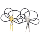 Maxbell Alloy Bolo Tie Adjustable Costume Retro Style Rope Cowboy for Women Men Gold