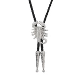 Maxbell Alloy Bolo Tie Adjustable Costume Retro Style Rope Cowboy for Women Men White