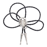 Maxbell Alloy Bolo Tie Adjustable Costume Retro Style Rope Cowboy for Women Men White