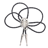 Maxbell Alloy Bolo Tie Adjustable Costume Retro Style Rope Cowboy for Women Men White