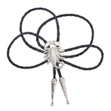 Maxbell Alloy Bolo Tie Adjustable Costume Retro Style Rope Cowboy for Women Men White