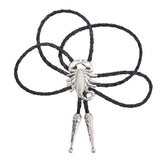 Maxbell Alloy Bolo Tie Adjustable Costume Retro Style Rope Cowboy for Women Men White
