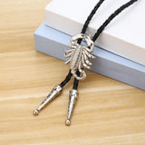 Maxbell Alloy Bolo Tie Adjustable Costume Retro Style Rope Cowboy for Women Men White