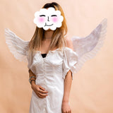 Maxbell Wing Costume Accessory Props Halloween Festival Performance White