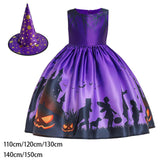 Maxbell Girl Halloween Costume Dress Fancy Dress up Witch Dress for Girls Outfit 110cm