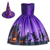 Maxbell Girl Halloween Costume Dress Fancy Dress up Witch Dress for Girls Outfit 110cm