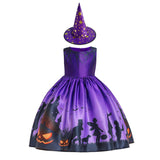 Maxbell Girl Halloween Costume Dress Fancy Dress up Witch Dress for Girls Outfit 110cm