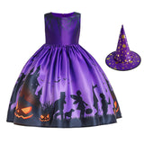 Maxbell Girl Halloween Costume Dress Fancy Dress up Witch Dress for Girls Outfit 110cm