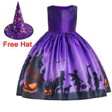 Maxbell Girl Halloween Costume Dress Fancy Dress up Witch Dress for Girls Outfit 120cm